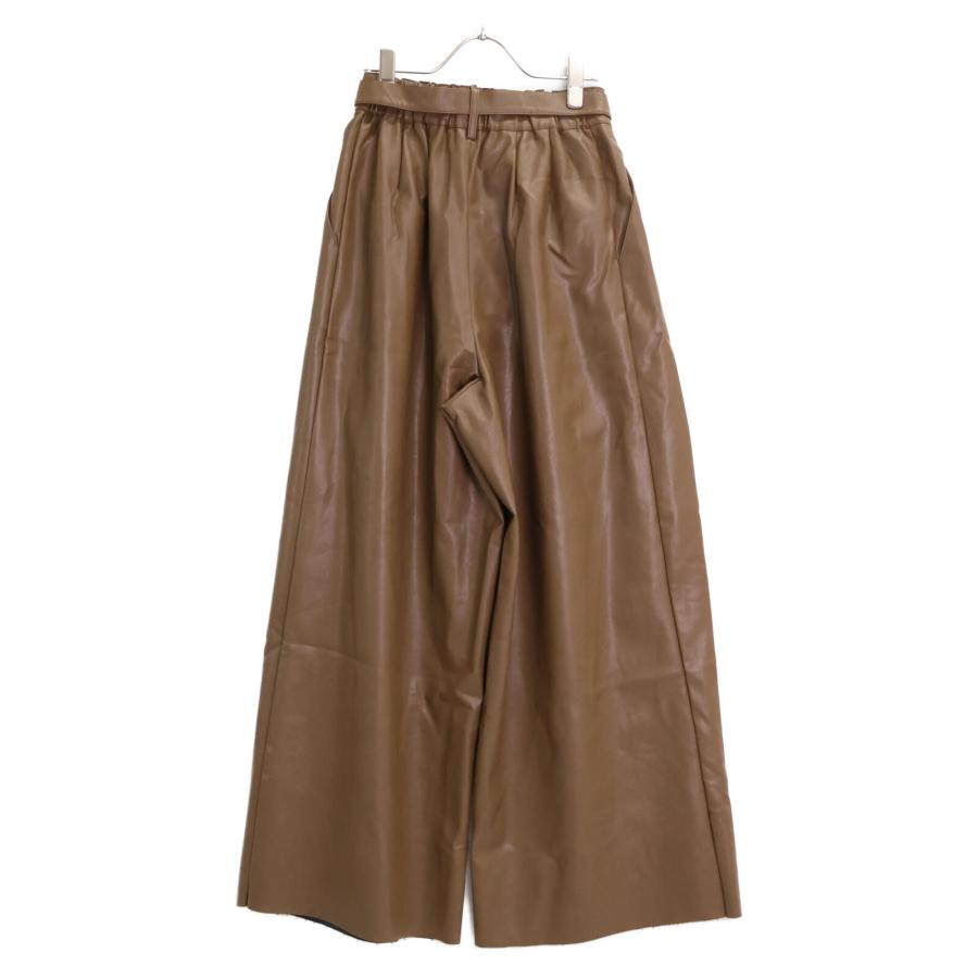 23AW CLANE クラネ 15110-7362 フェイクレザー ワイドパンツ/ ボトムス
