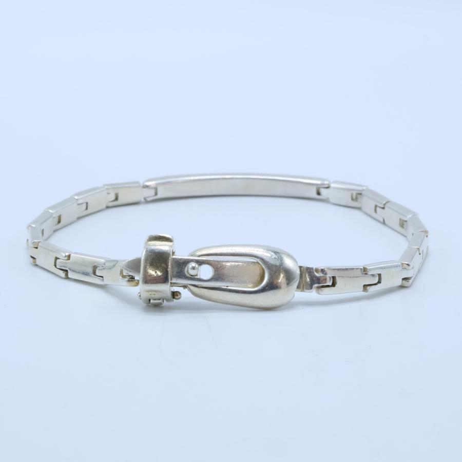 グッチ　ベルト　サンチュール　ブレスレット　925 全長21.5cm GUCCI（グッチ） 925 ベルトバックル ブレスレット シルバー