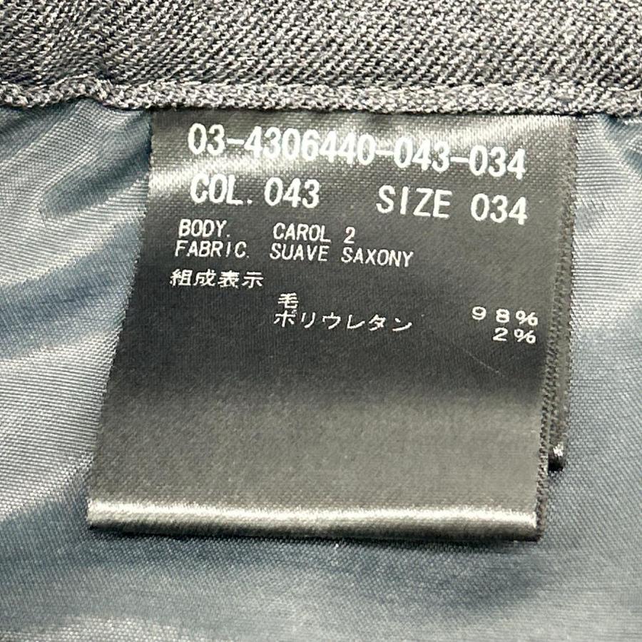 セオリーリュクス 24年製 ｸﾞﾚｰ Suave Saxony Carol 2 ﾊﾟﾝﾂ 34 theory luxe セオリーリュクス 24年製 グレー Suave Saxony Carol 2