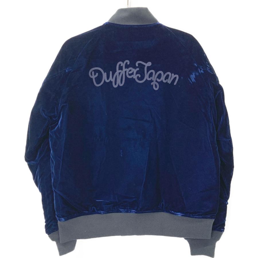 DUFFER ダファー B01Z ネイビー×レッド ベロア＆キルティング