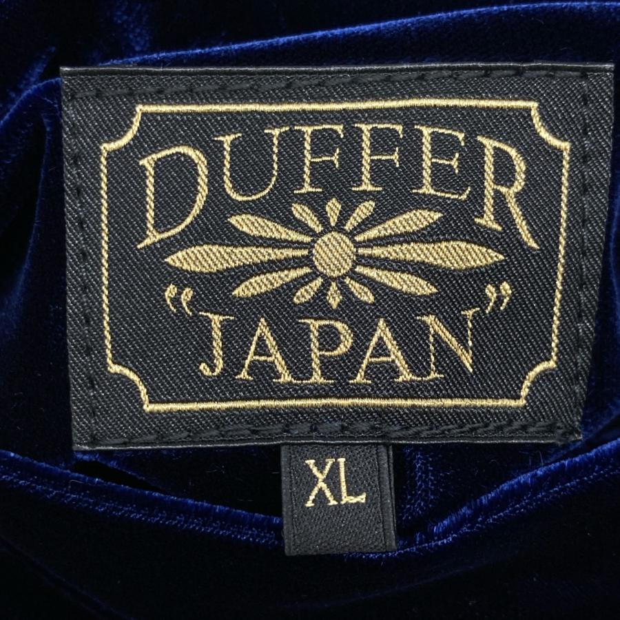 DUFFER ダファー ジャケット XL ネイビー ボルドー リバーシブル メンズ DUFFER ダファー B01Z ネイビー×レッド ベロア＆キルティング