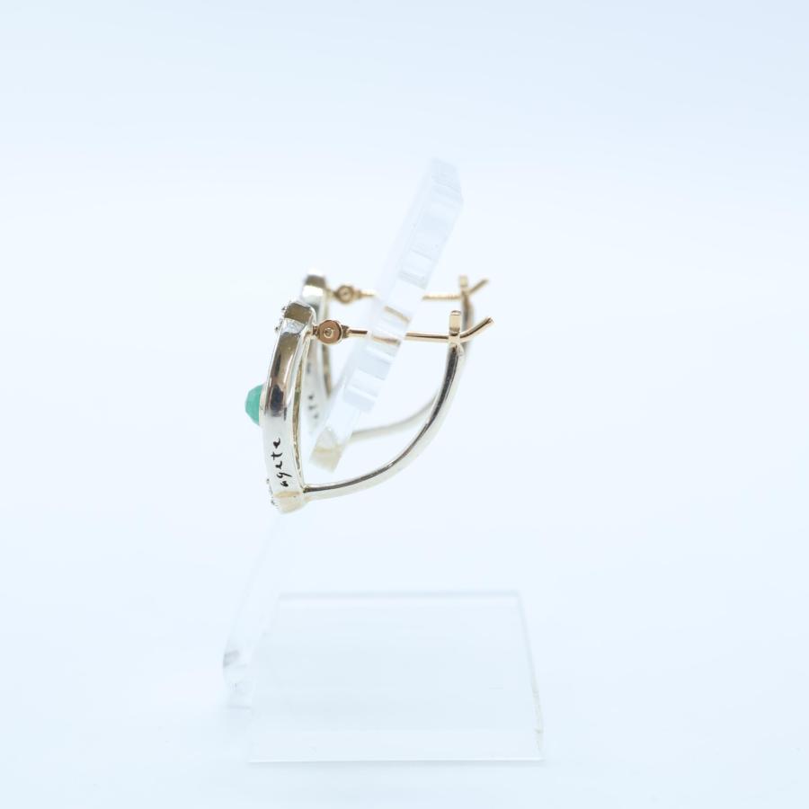 agete（アガット） SILVER/K10 ローズカット エメラルド/マーカサイト