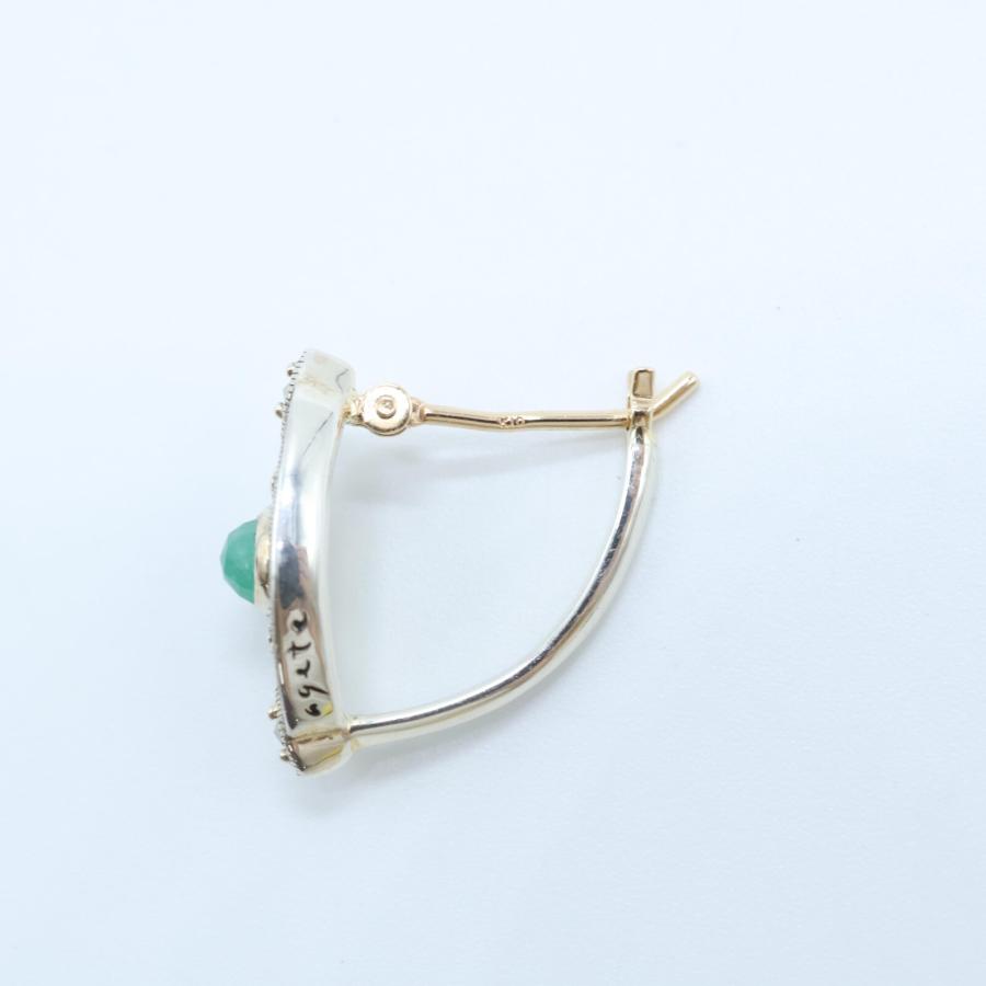 agete（アガット） SILVER/K10 ローズカット エメラルド/マーカサイト