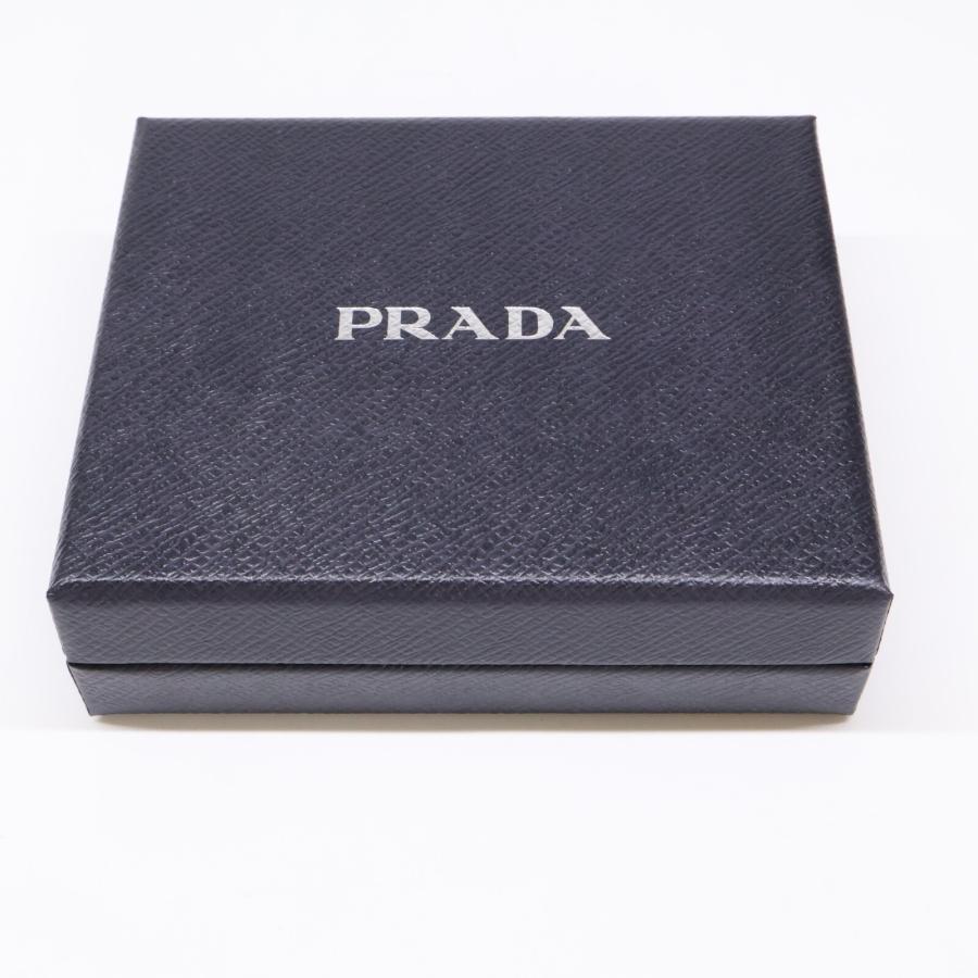 PRADA 美品/ プラダ 2ML049 サフィアーノ トライアングルプレート 二  
