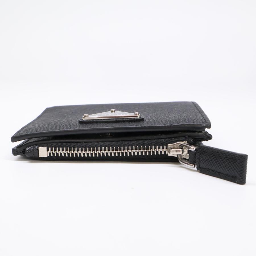 PRADA 美品/ プラダ 2ML049 サフィアーノ トライアングルプレート 二  