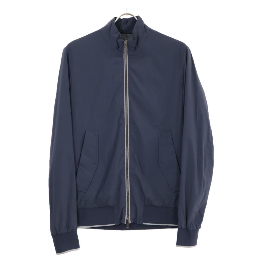 Herno ネイビー ジップアップジャケット　ブルゾン　48 Herno ネイビー ジップアップジャケット ブルゾン 48 Herno ネイビー
