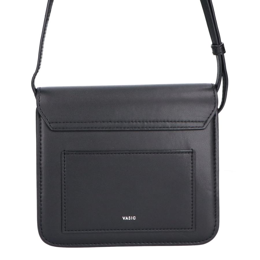 美品/ VASIC ヴァジック CITY MINI レザー ショルダーバッグ ブラック 
