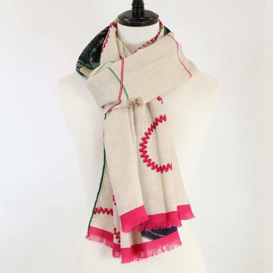 未使用 HERMESエルメス　カシミヤシルク　ベルト ストール装飾 本革 ニット HERMES カシミヤ／シルクストール HERMES - HERMES マルジェラ期