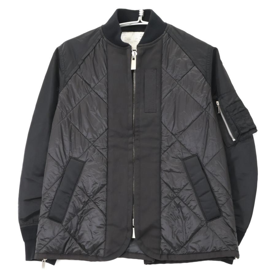 sacai（サカイ） 22-06191 ブラック Nylon Twill Mix Quilted Blouson