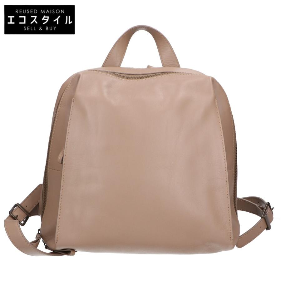 マザーハウス カゼマトウ オールレザー リュック ベージュ系 本革 マザーハウス カゼマトウ オールレザー リュック ベージュ系 本革