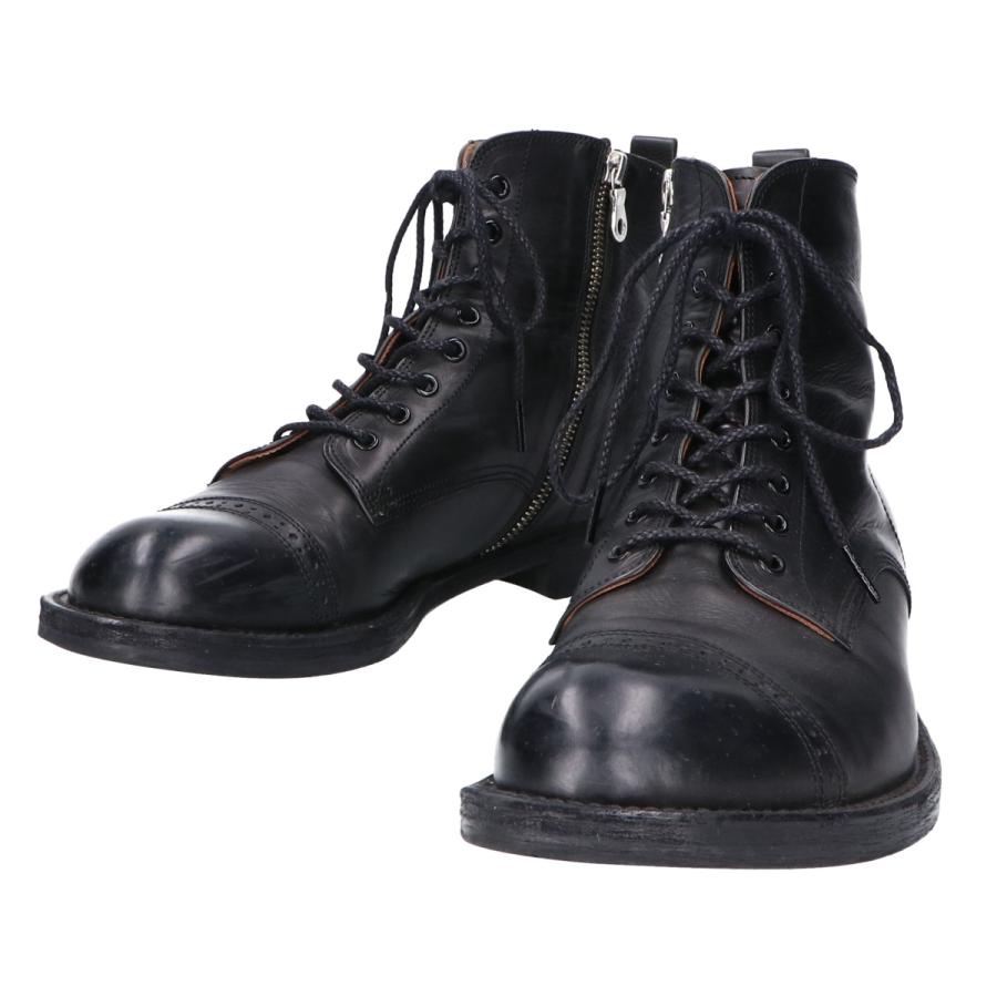 ミハラヤスヒロ　ブーツ　サイドジップ　26 ミハラヤスヒロMIHARA YASUHIROサイドジップレザーブーツ