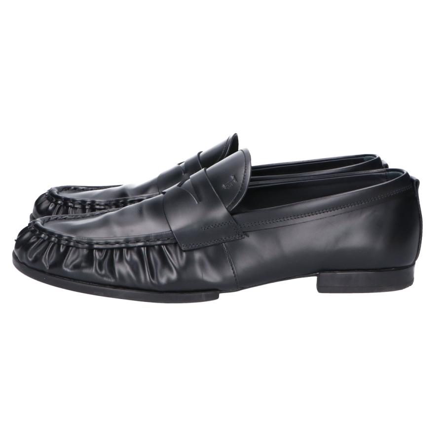 未使用品　◆ TOD'S 黒 レザー ローファー TOD'S TODS トッズ ローファー XXW02I00010SHA レディース レザー 千鳥