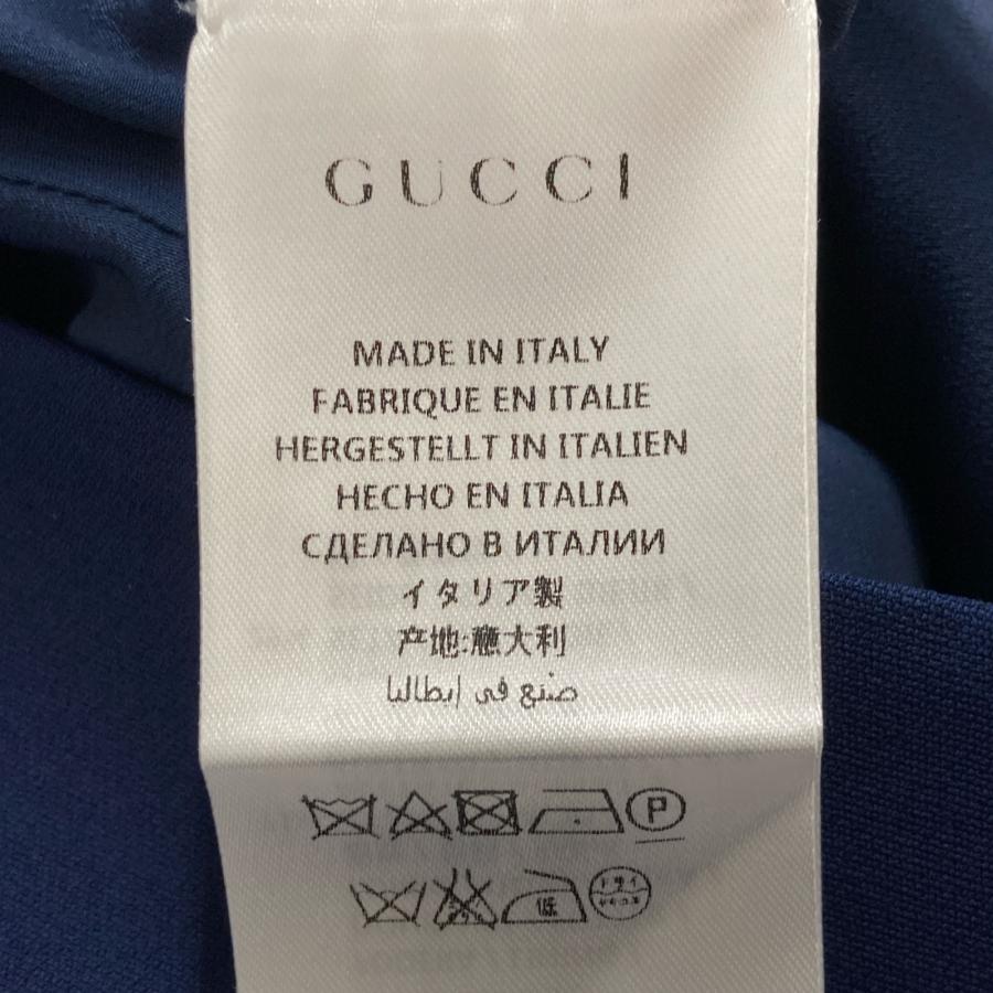 GUCCI（グッチ） 453979 ネイビー×ピンク リボンタイ ワンピース