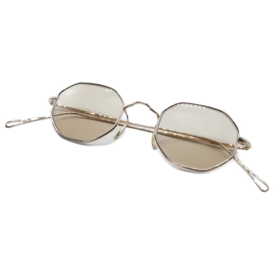 ayame アヤメ OCTA オクタゴ　サングラス シャンパンゴールド 美品 ayame アヤメ OCTA オクタ チタニウム オクタゴンシェイプ