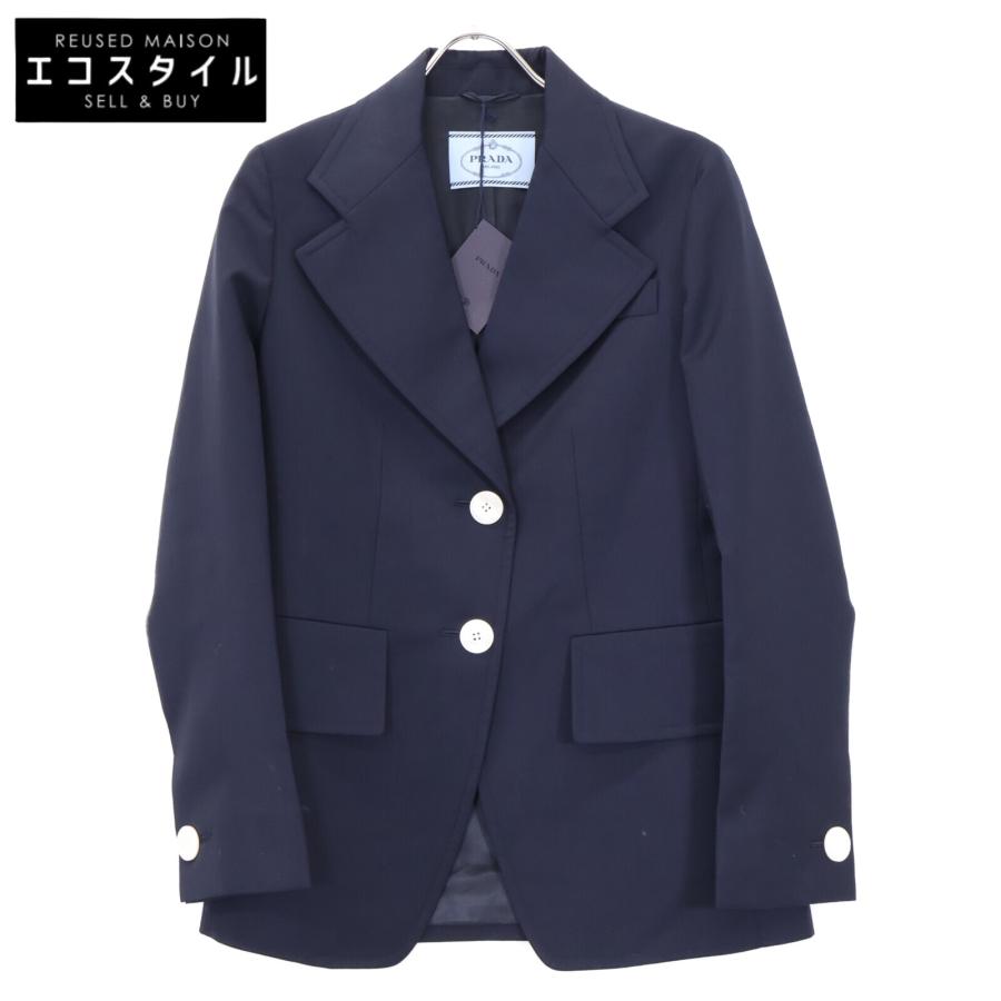 PRADA（プラダ） DNA909 S211 ネイビー ヴァージンウール センター