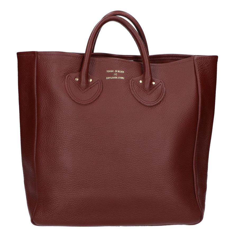 Young & Olsen ブラウン トートバッグ 美品/イニシャルカスタム YOUNG ＆ OLSEN ヤングアンドオルセン