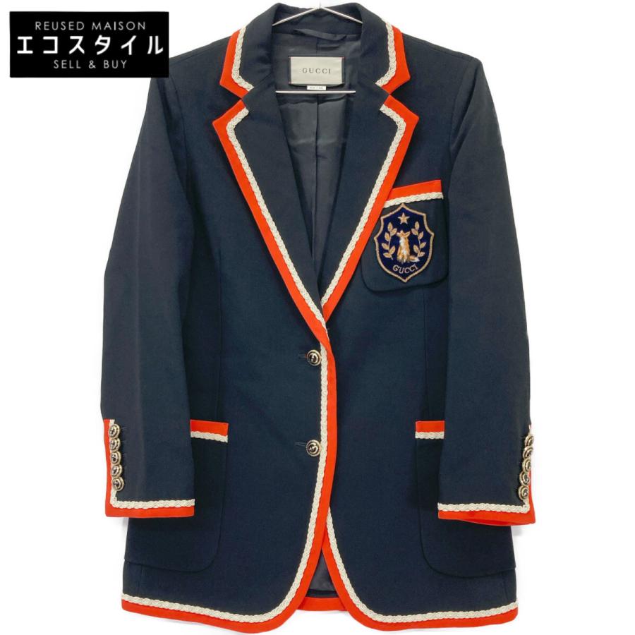 GUCCI（グッチ） 19年製 493517 ブラック GG釦 フォックス刺繍