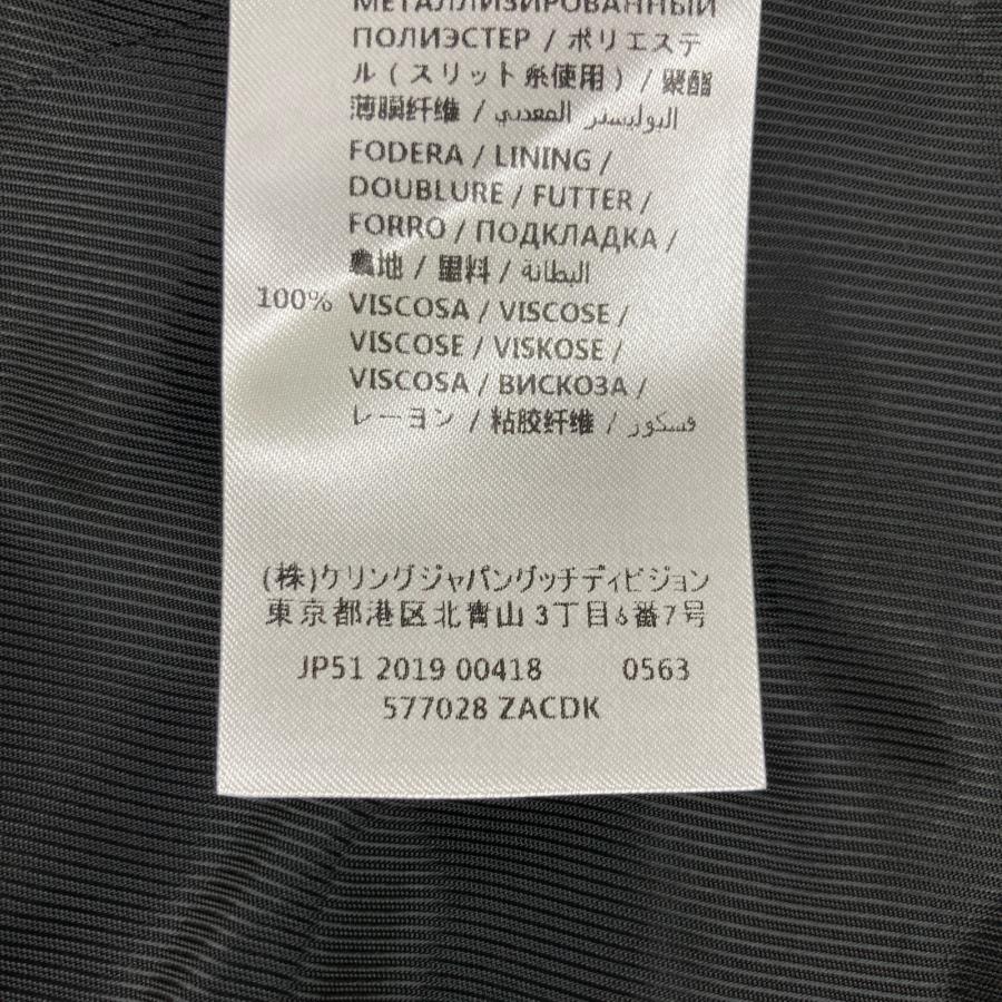 GUCCI（グッチ） 19年製 493517 ブラック GG釦 フォックス刺繍
