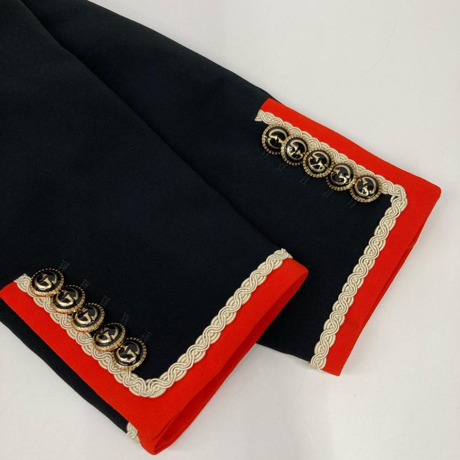 GUCCI（グッチ） 19年製 493517 ブラック GG釦 フォックス刺繍