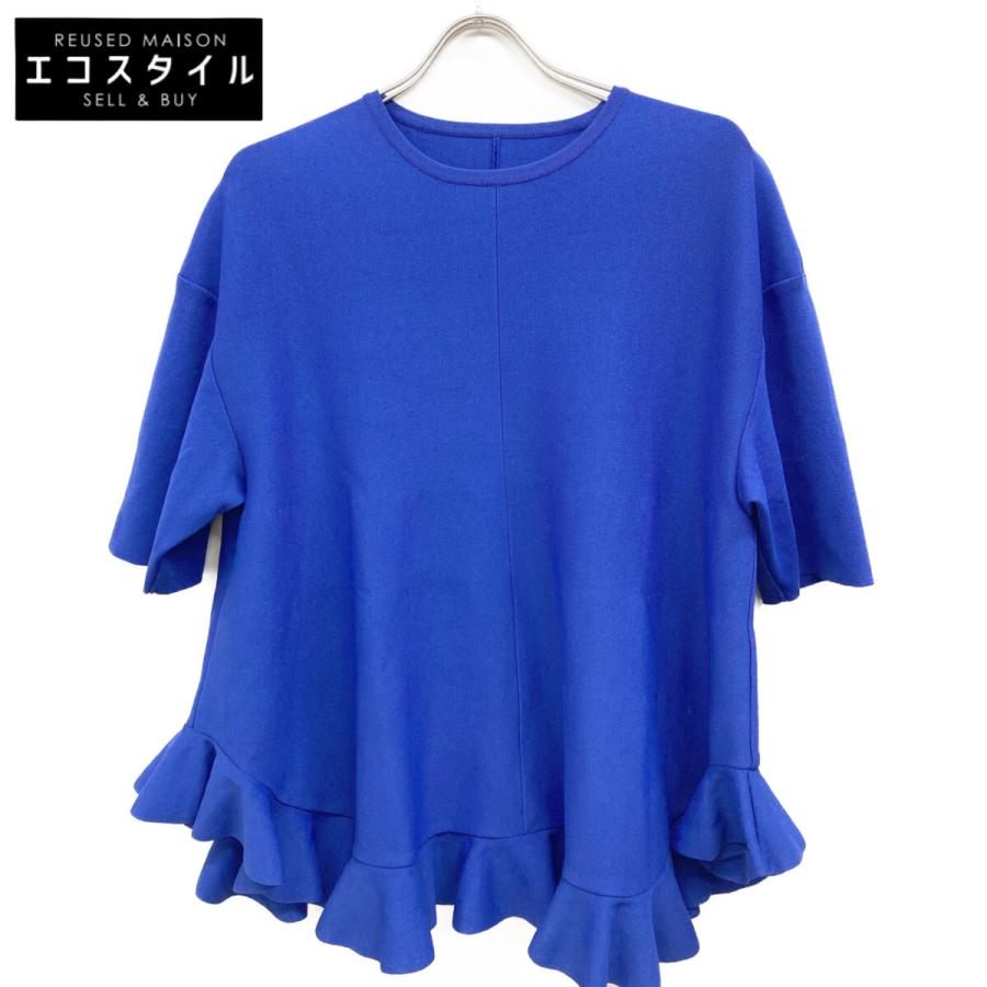 ADORE（アドーア） 531-5170320 25SS ブルー ラッフルヘムニット 