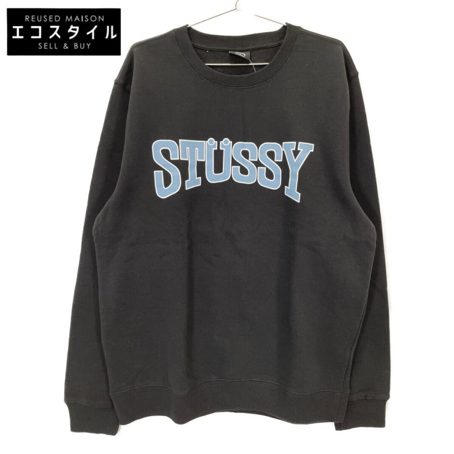 STUSSY（ステューシー） ブラック×ライトブルー コットン フロントロゴ