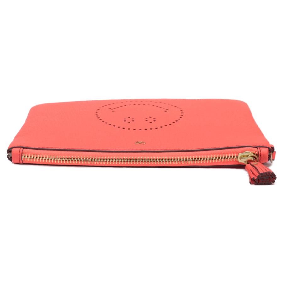 美品 Anya Hindmarch アニヤ ハインドマーチ ZIP TOP POUCH SMILEY
