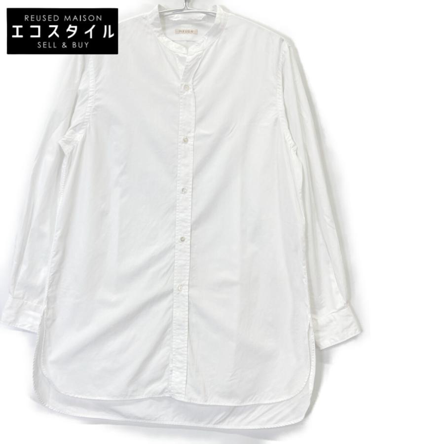 HEUGN ユーゲン SHIRT003 ホワイト Rob コットンポプリンバンドカラー