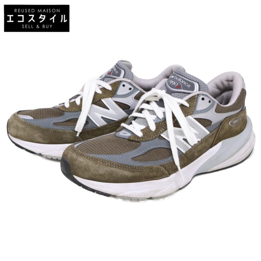 New Balance 990v6 カーキ/グレー/ホワイト スニーカー New Balance 990v6 カーキ/グレー/ホワイト スニーカー Made in USA