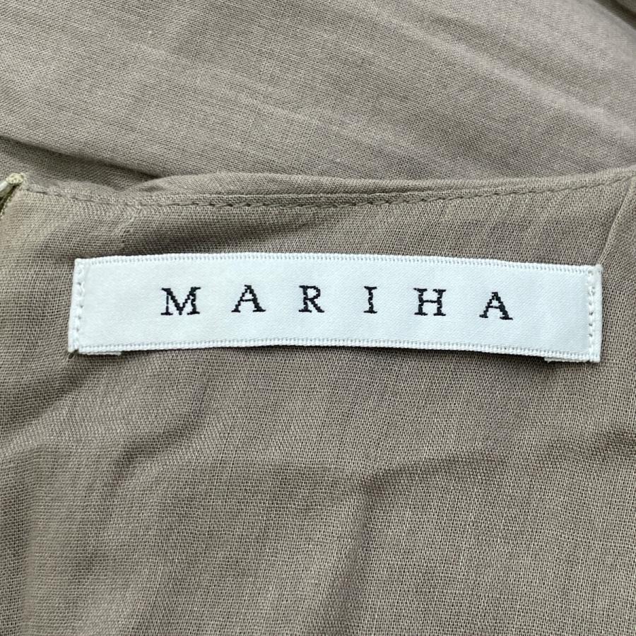 MARIHA（マリハ） グレージュ コットン ノースリーブワンピース