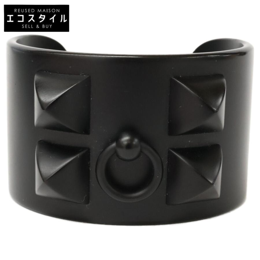 エルメス HERMES コリエドシアン バングル　シルバー　ブレスレット　黒 HERMES（エルメス） コリエドシアン ブレスレット バングル 黒ブラック
