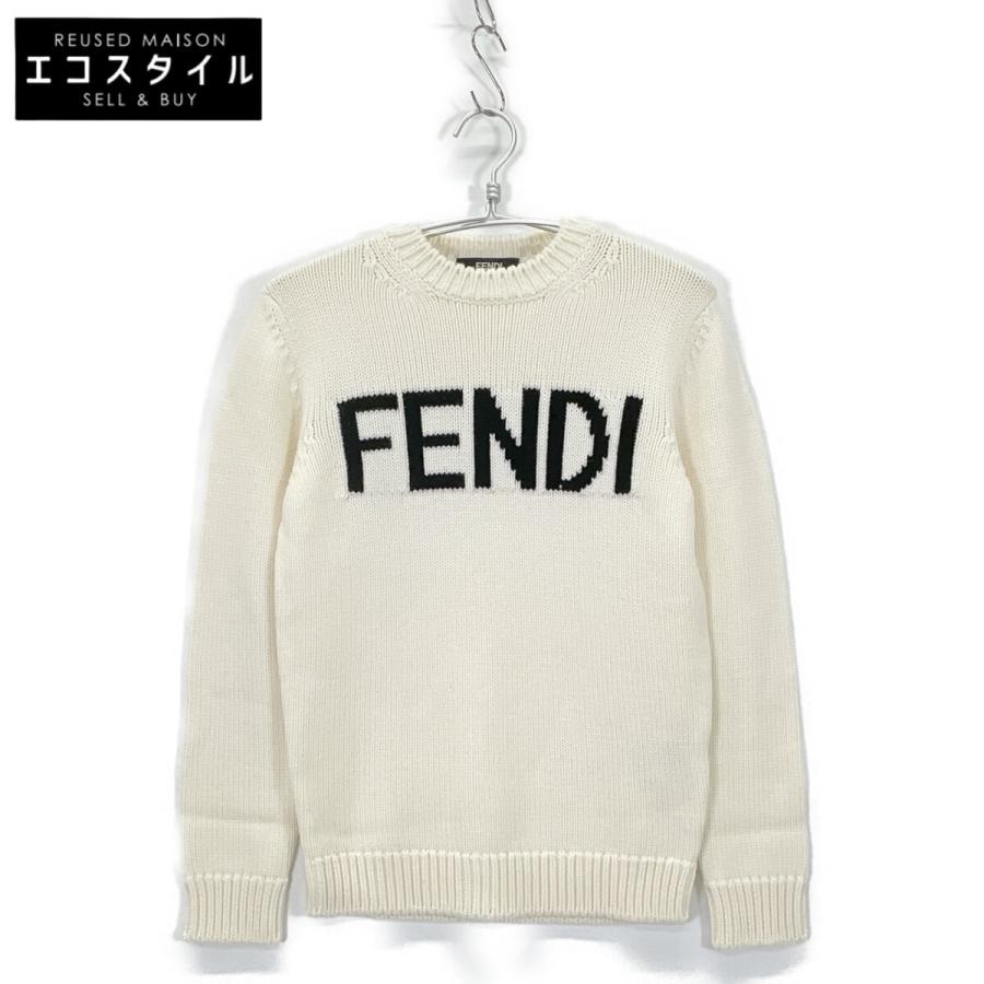 FENDI フェンディ FZZ387 A3M3 アイボリー×ブラック ウール