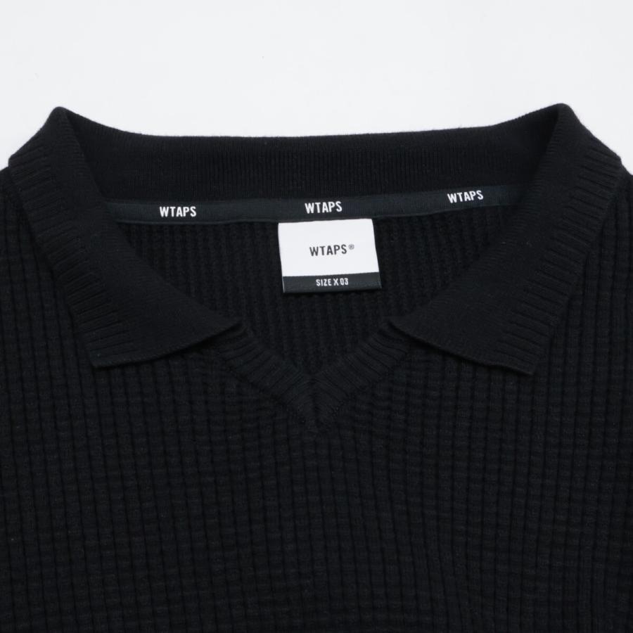 WTAPS ダブルタップス 25年製 ブラック ワッフルニット ショート 