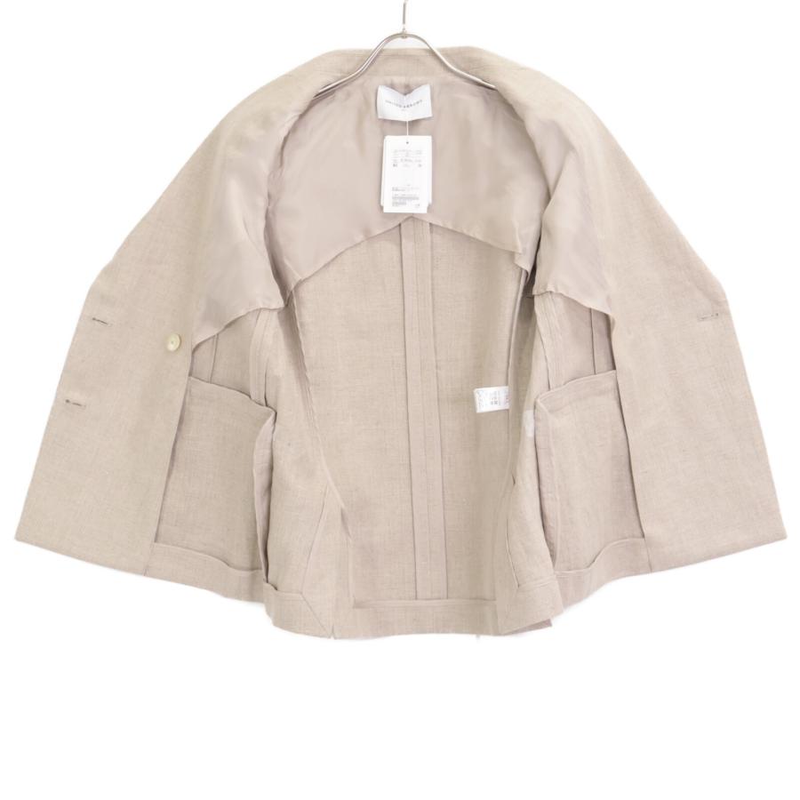 ユナイテッドアロズリネン ダブルブレスト テーラードジャケット ベージュ UNITED ARROWS（ユナイテッドアローズ） ベージュ リネン ダブル