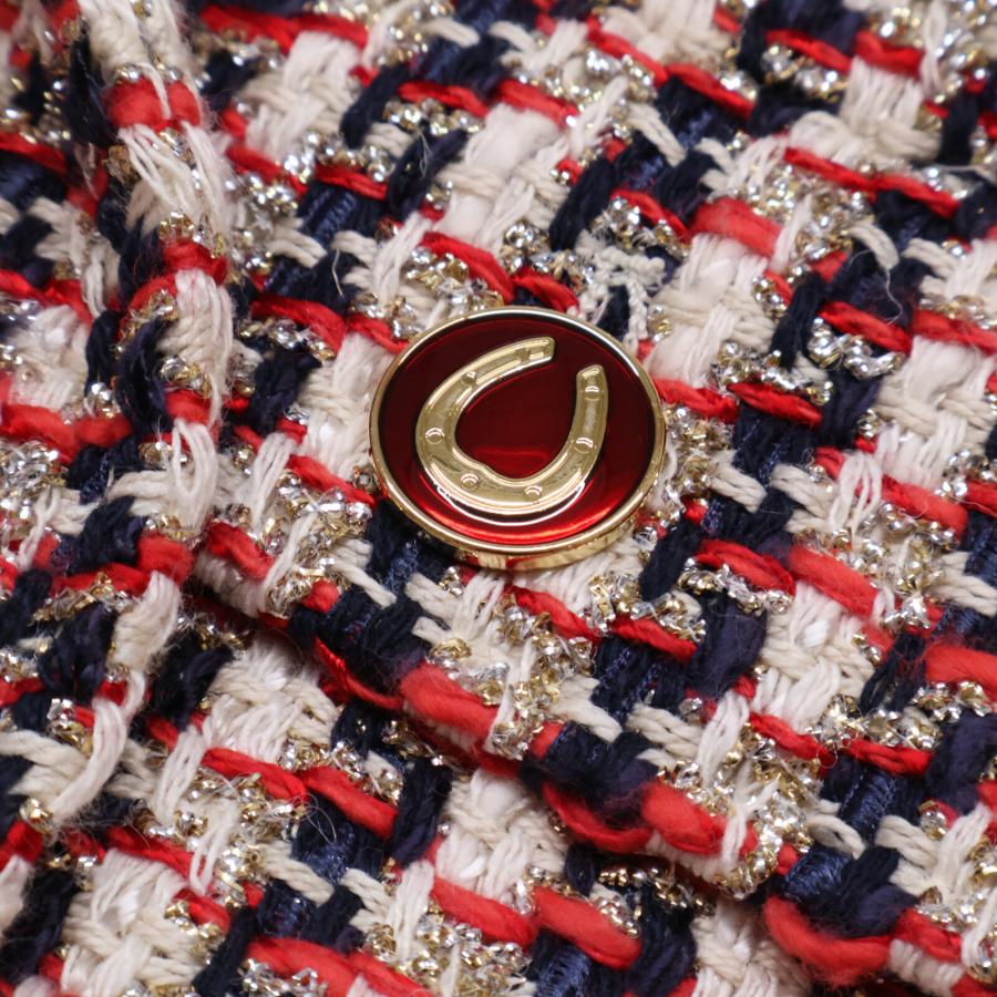 極美品 グッチ ツイード ジャケット キャット マルチカラー ビジュー GUCCI（グッチ） 美品 22年 セミダブルツイードジャケット ジャケット