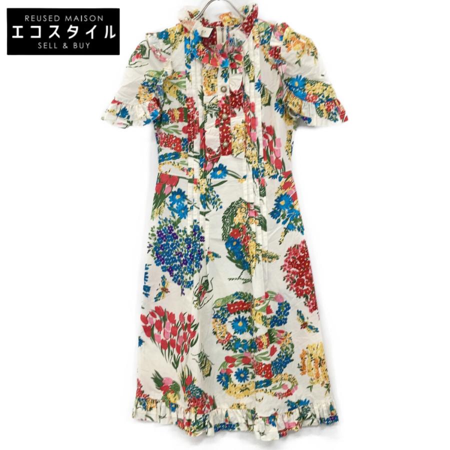 GUCCI（グッチ） 453982 16年 アイボリー フラワープリントパール