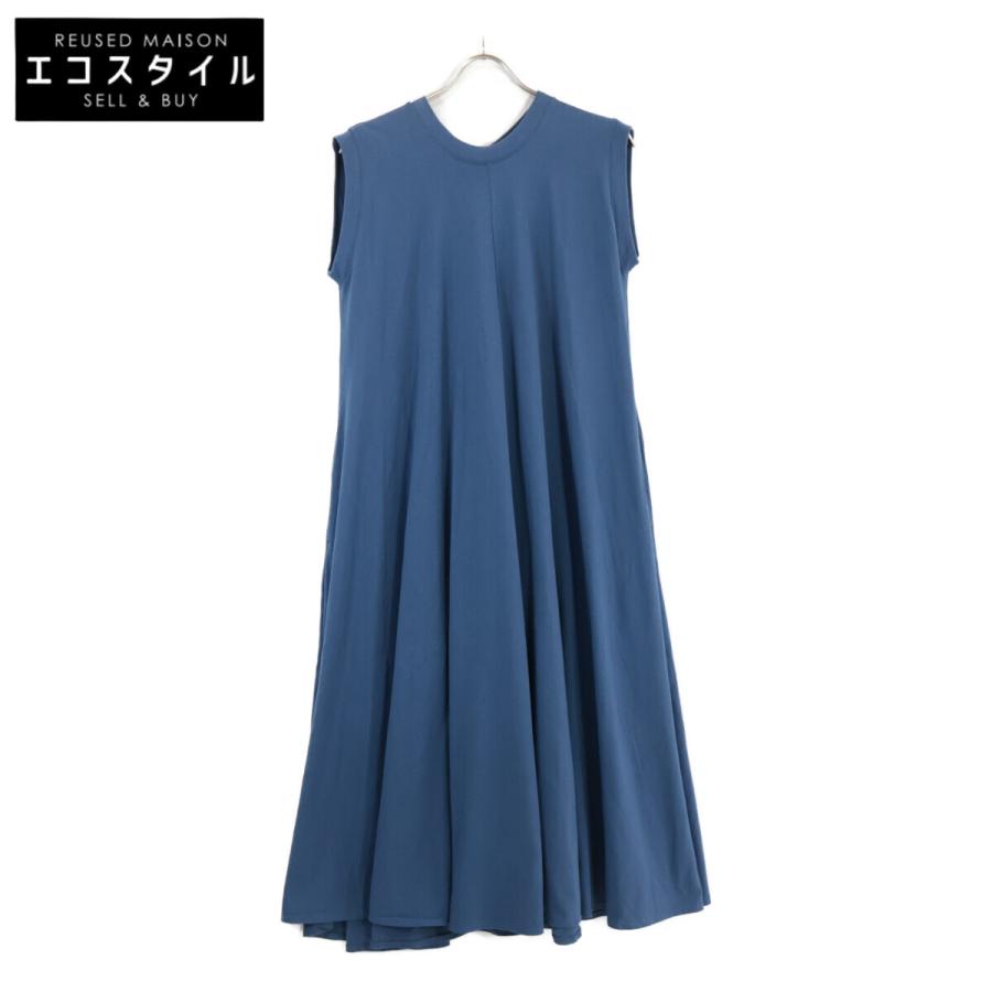 ATON（エイトン） ブルー SUVIN AIR SPINNING FLARED DRESS ブルー 01