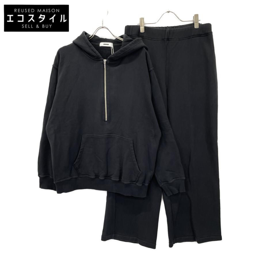 REVERBERATE リバーバレイト ブラック HALF ZIP HOODY /SWEAT TRACK 