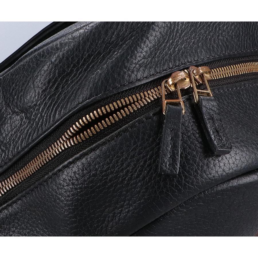 HushTug ハッシュタグ モンゴルレザー リュック・デイパック ブラック