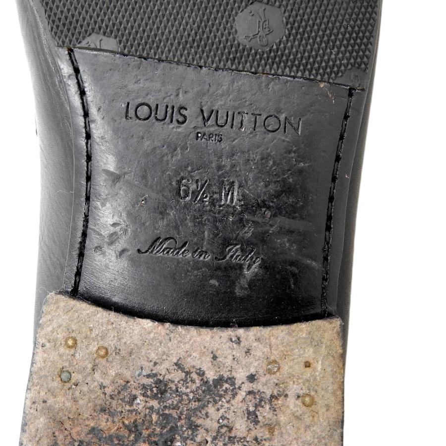 LOUIS VUITTON スクエアトゥ チャッカブーツ ビジネスシューズ 黒 Louis Vuitton / ルイヴィトン | レザー スクエアトゥ チャッカブーツ
