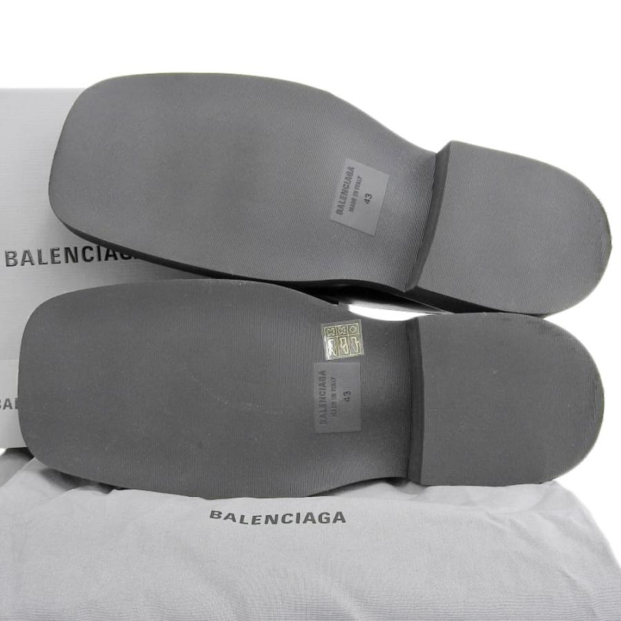 【未使用級】BALENCIAGA スクエアトゥ ミュール 黒 レザー 24cm BALENCIAGA（バレンシアガ） スクエアトゥ インスペクター ミュール