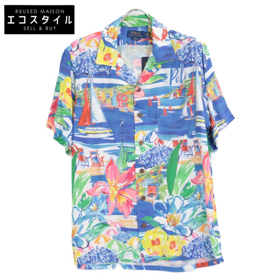 POLO RALPH LAUREN ポロ ラルフローレン 【新品同様/国内正規】Clady1pksss-short Sleeve sport Shirt 総柄 半袖アロハシャツ/ M POLO RALPH LAUREN（ポロ・ラルフローレン） 新品同様/国内正規 ポロ