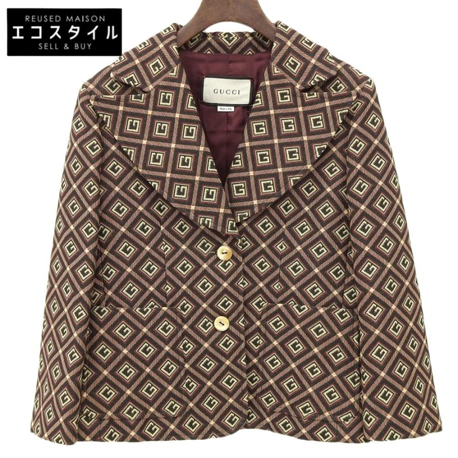 GUCCI グッチ ジャケット（その他） レディース 【古着】【中古】 GUCCI（グッチ） 美品 Gジャガードテーラードジャケット レディース