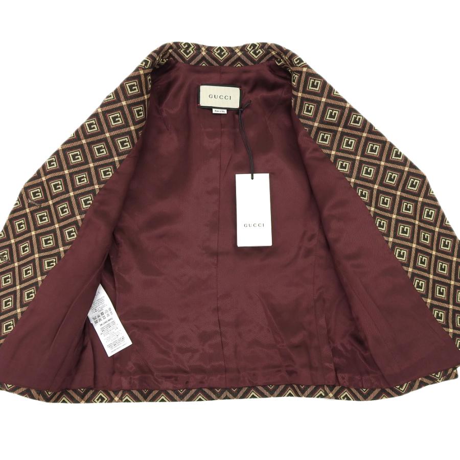 極美品 GUCCI テーラードジャケット 切り替えリブジャケット