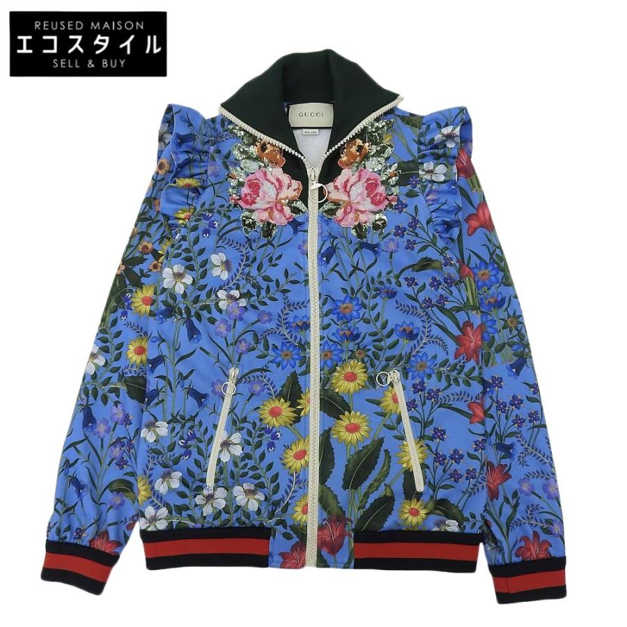 GUCCI（グッチ） 美品 スパンコールフラワープリント テクニカル 
