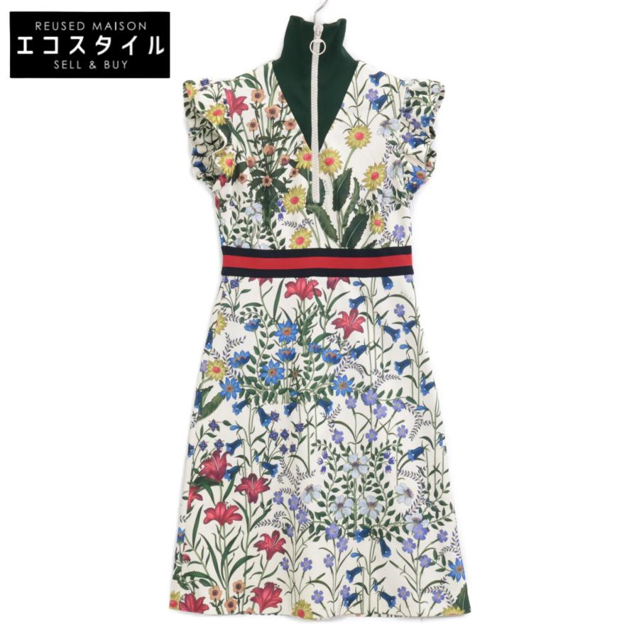 GUCCI（グッチ） 479538 17AW ホワイト フラワープリントフリル  