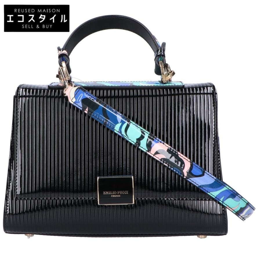 新品同様 Emilio Pucci エミリオプッチ 8RBC21 パテントレザー プッチ