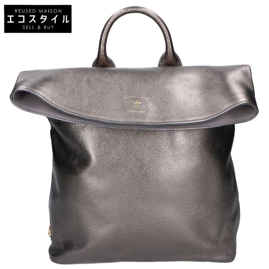 A.D.M.J. Accessoires De Mademoiselle ADMJ リュック バックパック メタリックグレー レディース 美品/ A.D.M.J. Accessoires De Mademoiselle ADMJ フラップ バック