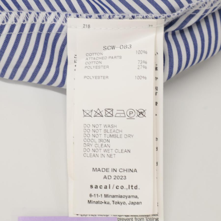 sacai（サカイ） SCW-083 ネイビー THOMAS MASON Cotton Poplin x