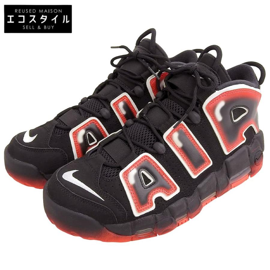 ナイキ モアアップテンポ モアテン クリムゾン ブラック／レッド 27cm NIKE（ナイキ） 新品同様 AIR MORE UPTEMPO LASER CRIMSON レーザー