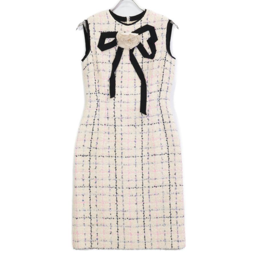 GUCCI（グッチ） 550266 18年 アイボリー バラリボン ツイード